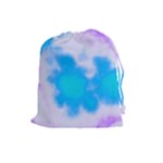 Blue And Purple Clouds Drawstring Pouch (Large)
