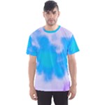 Blue And Purple Clouds Men s Sport Mesh Tee
