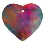 Rainbow Clouds Ornament (Heart)