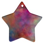Rainbow Clouds Star Ornament (Two Sides)