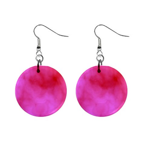 Pink Clouds 1  Button Earrings from ArtsNow.com Front