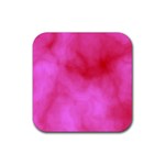 Pink Clouds Rubber Coaster (Square)