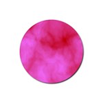 Pink Clouds Rubber Coaster (Round)