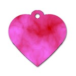 Pink Clouds Dog Tag Heart (One Side)