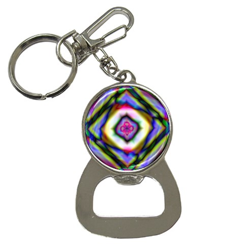 Rippled Geometry  Bottle Opener Key Chain from ArtsNow.com Front