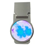 Blue And Purple Clouds Money Clip (Round)