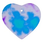 Blue And Purple Clouds Heart Ornament (Two Sides)