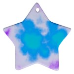 Blue And Purple Clouds Star Ornament (Two Sides)