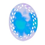 Blue And Purple Clouds Ornament (Oval Filigree)