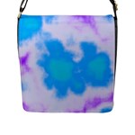 Blue And Purple Clouds Flap Closure Messenger Bag (L)