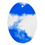 Blue Cloud Oval Ornament (Two Sides)