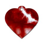 Cherry Cream Sky Dog Tag Heart (Two Sides)