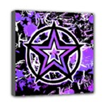 Purple Star Mini Canvas 8  x 8  (Stretched)