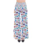 Blue Colorful Cats Silhouettes Pattern Pants