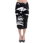 Morbid Skull Midi Pencil Skirt