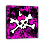 Punk Skull Princess Mini Canvas 6  x 6  (Stretched)