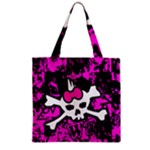 Punk Skull Princess Zipper Grocery Tote Bag
