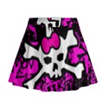 Punk Skull Princess Mini Flare Skirt