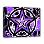 Purple Star Canvas 14  x 11  (Stretched)