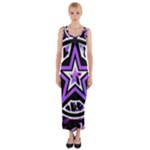Purple Star Fitted Maxi Dress