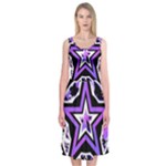 Purple Star Midi Sleeveless Dress