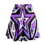Purple Star High Waist Skirt