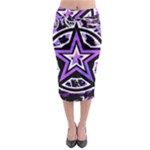 Purple Star Midi Pencil Skirt
