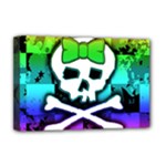 Rainbow Skull Deluxe Canvas 18  x 12  (Stretched)