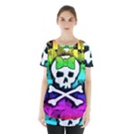 Rainbow Skull Skirt Hem Sports Top