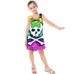 Rainbow Skull Kids  Sleeveless Dress