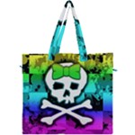 Rainbow Skull Canvas Travel Bag