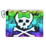 Rainbow Skull Canvas Cosmetic Bag (XL)