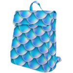 Mermaid Tail Blue Flap Top Backpack