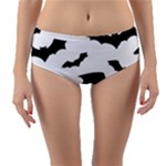 Deathrock Bats Reversible Mid-Waist Bikini Bottoms