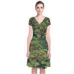 Redwood & Moss Short Sleeve Front Wrap Dress
