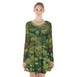 Redwood & Moss Long Sleeve Velvet V-neck Dress