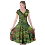 Redwood & Moss Cap Sleeve Wrap Front Dress