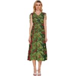 Redwood & Moss V-Neck Drawstring Shoulder Sleeveless Maxi Dress