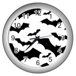 Deathrock Bats Wall Clock (Silver)