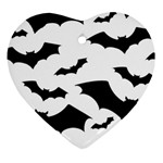 Deathrock Bats Heart Ornament (Two Sides)