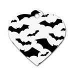 Deathrock Bats Dog Tag Heart (One Side)