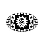 Gothic Punk Skull Sticker Oval (10 pack)