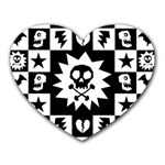 Gothic Punk Skull Mousepad (Heart)