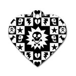 Gothic Punk Skull Dog Tag Heart (One Side)