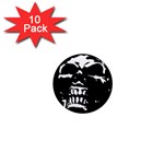 Morbid Skull 1  Mini Magnet (10 pack) 