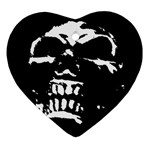 Morbid Skull Heart Ornament (Two Sides)