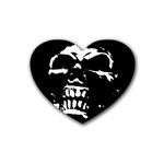 Morbid Skull Rubber Coaster (Heart)