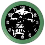 Morbid Skull Color Wall Clock