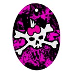 Punk Skull Princess Ornament (Oval)