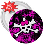 Punk Skull Princess 3  Button (100 pack)